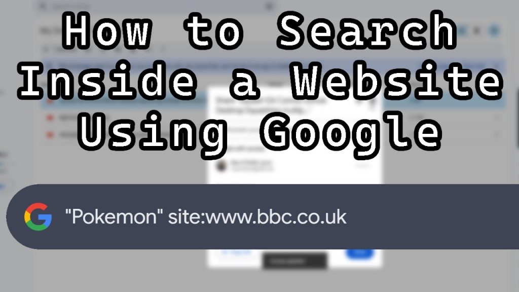 How to Use Google to Search Within a Single Website